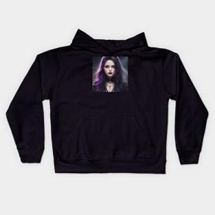 Gothic Siren beneath Concert Lights Kids Hoodie